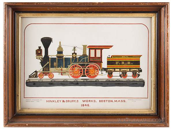 Locomotive, Mixed Media Painting, Hinkley & Dury's Works, Image 1